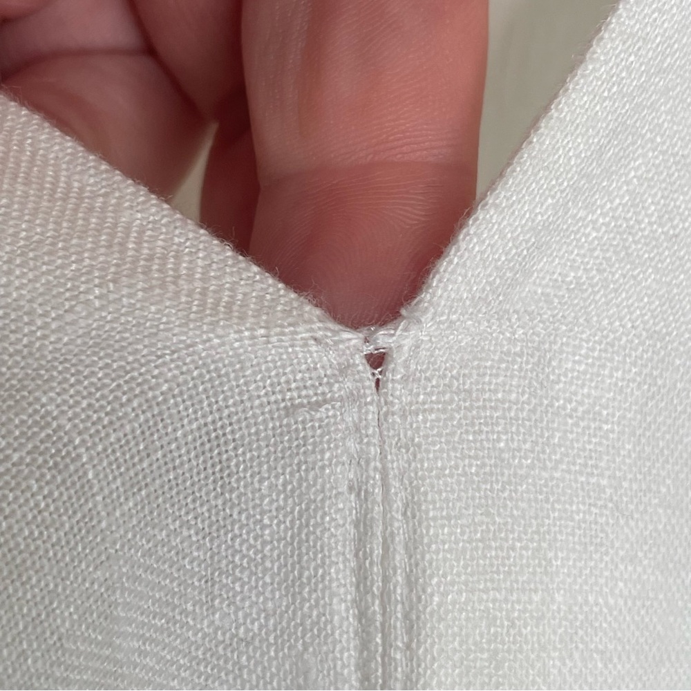 AYR 100% Linen Cap Sleeve Boxy Blouse the Flow? in White Oversized M - Picture 10 of 10